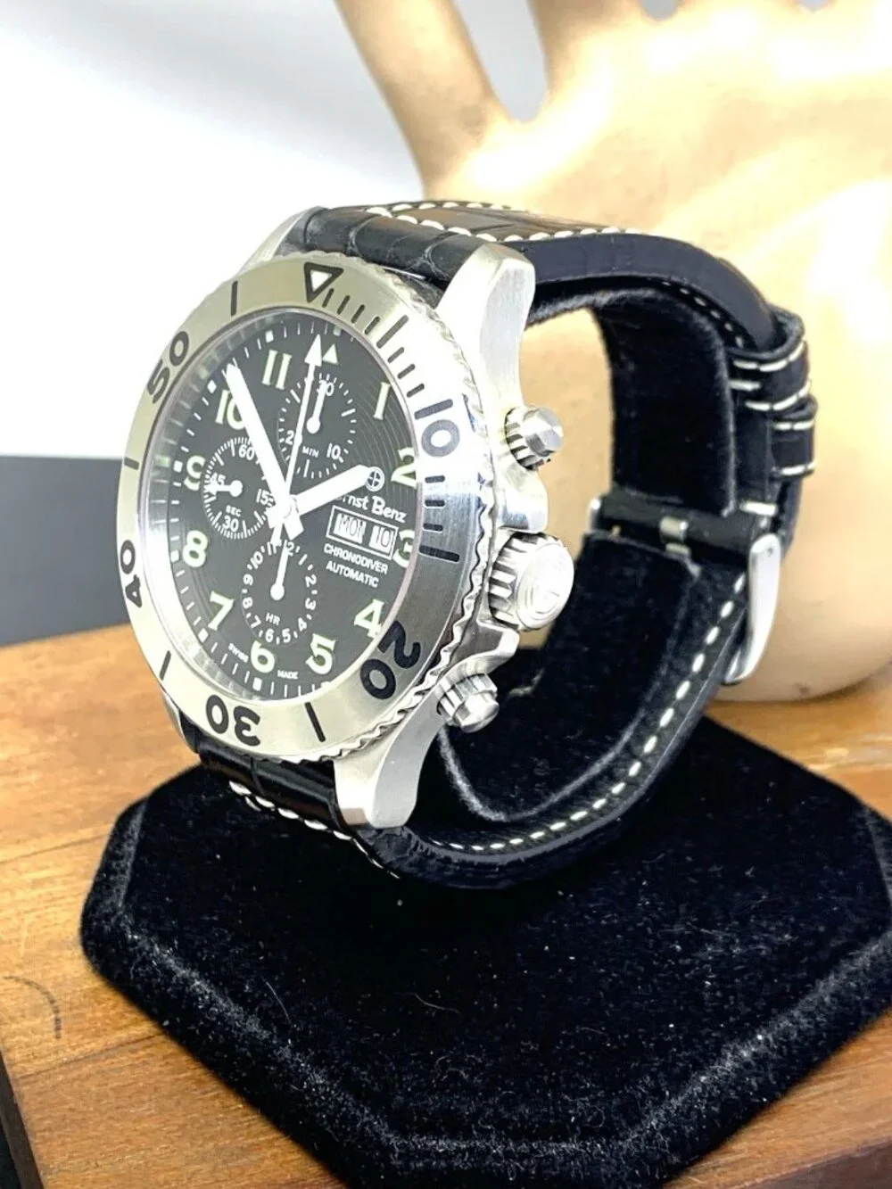 Ernst Benz Men's Watch GC10721 Chrono Diver Swiss Automatic Black Dial 47mm